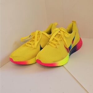 Women’s Nike Yellow Rainbow Mesh Runners size 12